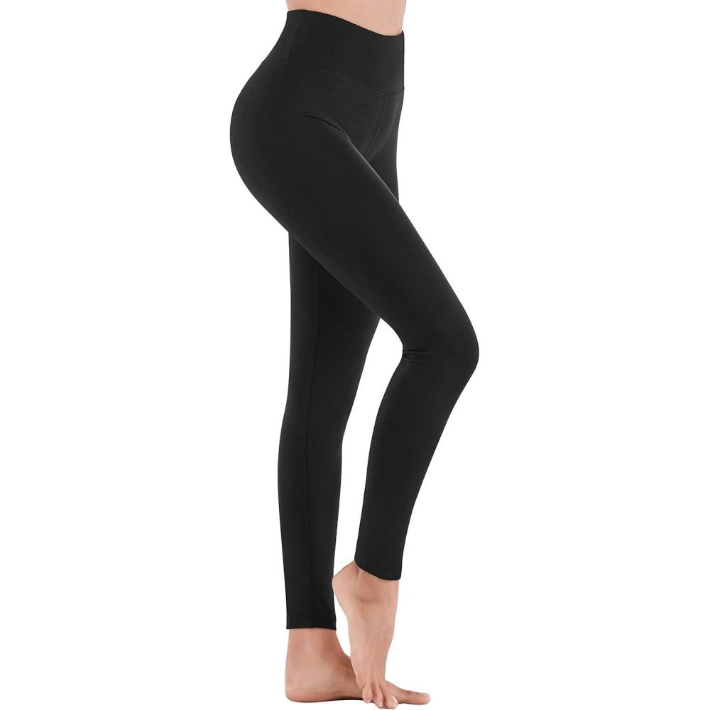 imageIUGA High Waisted Leggings for Women Running Workout Leggings with Inner Pocket Yoga Pants for WomenBlack