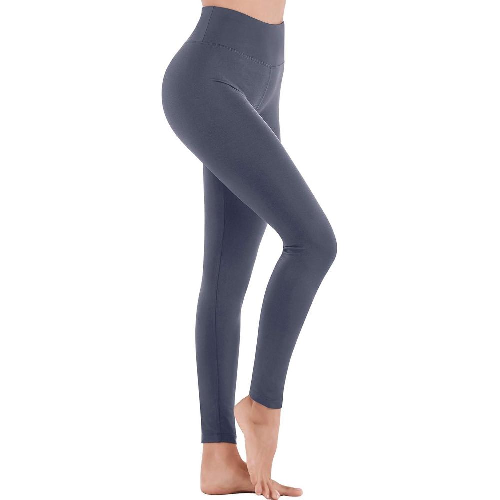 imageIUGA High Waisted Leggings for Women Running Workout Leggings with Inner Pocket Yoga Pants for WomenGray