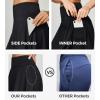 IUGA 20″ Knee Length Skorts Skirts for Women with Pockets Tennis Skirt High Waisted Golf Skirts for Women Casual Athletic(Black)