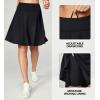IUGA 20″ Knee Length Skorts Skirts for Women with Pockets Tennis Skirt High Waisted Golf Skirts for Women Casual Athletic(Black)