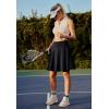 IUGA 20″ Knee Length Skorts Skirts for Women with Pockets Tennis Skirt High Waisted Golf Skirts for Women Casual Athletic(Black)