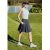 IUGA 20″ Knee Length Skorts Skirts for Women with Pockets Tennis Skirt High Waisted Golf Skirts for Women Casual Athletic(Deep Gray)