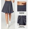 IUGA 20″ Knee Length Skorts Skirts for Women with Pockets Tennis Skirt High Waisted Golf Skirts for Women Casual Athletic(Deep Gray)