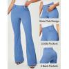 IUGA Bell Bottom Jeans for Women High Waisted Stretchy Pull On Flare Jeans Wide Leg Leggings Tummy Control Flare Pants(Baby Blue)