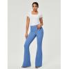 IUGA Bell Bottom Jeans for Women High Waisted Stretchy Pull On Flare Jeans Wide Leg Leggings Tummy Control Flare Pants(Baby Blue)