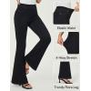 IUGA Bell Bottom Jeans for Women High Waisted Stretchy Pull On Flare Jeans Wide Leg Leggings Tummy Control Flare Pants(Black)