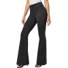 IUGA Bell Bottom Jeans for Women High Waisted Stretchy Pull On Flare Jeans Wide Leg Leggings Tummy Control Flare Pants(Denim Black)