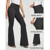 IUGA Bell Bottom Jeans for Women High Waisted Stretchy Pull On Flare Jeans Wide Leg Leggings Tummy Control Flare Pants(Denim Black)