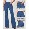 IUGA Bell Bottom Jeans for Women High Waisted Stretchy Pull On Flare Jeans Wide Leg Leggings Tummy Control Flare Pants(Light Blue)