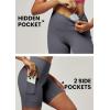 IUGA Biker Shorts Women 6″ Tummy Control Workout Shorts Women with Pockets High Waisted Yoga Running Gym Spandex Compression(Gray)
