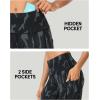 IUGA Biker Shorts Women 6″ Tummy Control Workout Shorts Women with Pockets High Waisted Yoga Running Gym Spandex Compression(Gray Camo)