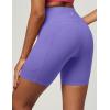 IUGA Biker Shorts Women 6″ Tummy Control Workout Shorts Women with Pockets High Waisted Yoga Running Gym Spandex Compression(Lavender)