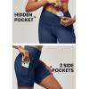 IUGA Biker Shorts Women 6″ Tummy Control Workout Shorts Women with Pockets High Waisted Yoga Running Gym Spandex Compression(Navy Blue)