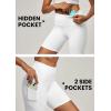 IUGA Biker Shorts Women 6″ Tummy Control Workout Shorts Women with Pockets High Waisted Yoga Running Gym Spandex Compression(Snow)
