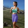 IUGA Biker Shorts Women Tummy Control 8″ Workout Gym High Waisted Running Yoga Compression Spandex Shorts Women with Pockets(Lavender)