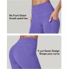 IUGA Biker Shorts Women Tummy Control 8″ Workout Gym High Waisted Running Yoga Compression Spandex Shorts Women with Pockets(Lavender)