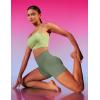 IUGA Biker Shorts Women with Pockets No Front Seam 4″ Yoga Spandex Shorts Women Workout Running High Waisted Tummy Control(Army Green)