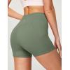 IUGA Biker Shorts Women with Pockets No Front Seam 4″ Yoga Spandex Shorts Women Workout Running High Waisted Tummy Control(Army Green)