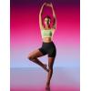 IUGA Biker Shorts Women with Pockets No Front Seam 4″ Yoga Spandex Shorts Women Workout Running High Waisted Tummy Control(Black)