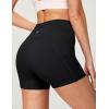 IUGA Biker Shorts Women with Pockets No Front Seam 4″ Yoga Spandex Shorts Women Workout Running High Waisted Tummy Control(Black)