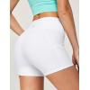 IUGA Biker Shorts Women with Pockets No Front Seam 4″ Yoga Spandex Shorts Women Workout Running High Waisted Tummy Control(White)