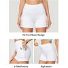 IUGA Biker Shorts Women with Pockets No Front Seam 4″ Yoga Spandex Shorts Women Workout Running High Waisted Tummy Control(White)
