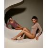 IUGA Bodysuits for Women Tummy Control Body Suits for Womens Compression Slimming Thong Bodysuit V Neck(Brownie)