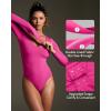 IUGA Bodysuits for Women Tummy Control Body Suits for Womens Compression Slimming Thong Bodysuit V Neck(Crush)