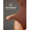 IUGA Bodysuits for Women Tummy Control Short Sleeve Square Neck Bodysuit Women’s Slimming Basic Body Suit Tops(Brownie)