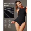 IUGA Bodysuits for Women Tummy Control Sleeveless Bodysuit Racerback Halter Body suits Tank Top(Black)
