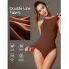 IUGA Bodysuits for Women Tummy Control Sleeveless Bodysuit Racerback Halter Body suits Tank Top(Brownie)