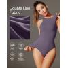 IUGA Bodysuits for Women Tummy Control Sleeveless Bodysuit Racerback Halter Body suits Tank Top(Pastel Violet)