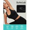 IUGA Buttery Adjustable Workout Tank Tops Woman with Built in Bra Y Back Longline Sports Bra Athletic V-Neck Crop Tops(Black)
