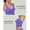 IUGA Buttery Adjustable Workout Tank Tops Woman with Built in Bra Y Back Longline Sports Bra Athletic V-Neck Crop Tops(Very Peri)