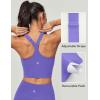 IUGA Buttery Adjustable Workout Tank Tops Woman with Built in Bra Y Back Longline Sports Bra Athletic V-Neck Crop Tops(Very Peri)