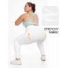 IUGA Buttery Soft Plus Size Leggings for Women No Front Seam Leggings with Pockets for Women Tummy Control Yoga Pants 3X 4X(Snow)