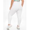 IUGA Buttery Soft Plus Size Leggings for Women No Front Seam Leggings with Pockets for Women Tummy Control Yoga Pants 3X 4X(Snow)