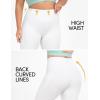 IUGA Buttery Soft Plus Size Leggings for Women No Front Seam Leggings with Pockets for Women Tummy Control Yoga Pants 3X 4X(Snow)