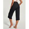 IUGA Capri Pants for Women Capris Wide Leg Pants Woman Yoga Pants with Pockets Loose Casual Work Flare Crop Pants(Black)