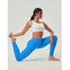 IUGA Compression Leggings for Women Tummy Control No Front Seam Leggings with Pockets High Waisted Workout Yoga Pants(Azure)