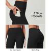 IUGA Compression Leggings for Women Tummy Control No Front Seam Leggings with Pockets High Waisted Workout Yoga Pants(Black)