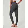 IUGA Compression Leggings for Women Tummy Control No Front Seam Leggings with Pockets High Waisted Workout Yoga Pants(Charcoal Gray)