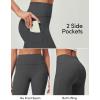 IUGA Compression Leggings for Women Tummy Control No Front Seam Leggings with Pockets High Waisted Workout Yoga Pants(Charcoal Gray)