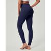 IUGA Compression Leggings for Women Tummy Control No Front Seam Leggings with Pockets High Waisted Workout Yoga Pants(Navy Blue)