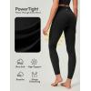 IUGA Compression Leggings with Pockets for Women Tummy Control Leggings No Front Seam Workout High Waist Yoga Pants(Black)