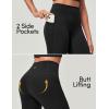 IUGA Compression Leggings with Pockets for Women Tummy Control Leggings No Front Seam Workout High Waist Yoga Pants(Black)