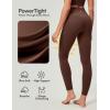 IUGA Compression Leggings with Pockets for Women Tummy Control Leggings No Front Seam Workout High Waist Yoga Pants(Coffee Brown)