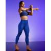IUGA Compression Leggings with Pockets for Women Tummy Control Leggings No Front Seam Workout High Waist Yoga Pants(Dynamic Blue)