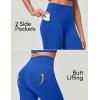 IUGA Compression Leggings with Pockets for Women Tummy Control Leggings No Front Seam Workout High Waist Yoga Pants(Dynamic Blue)
