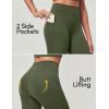 IUGA Compression Leggings with Pockets for Women Tummy Control Leggings No Front Seam Workout High Waist Yoga Pants(Grass Grey Green)